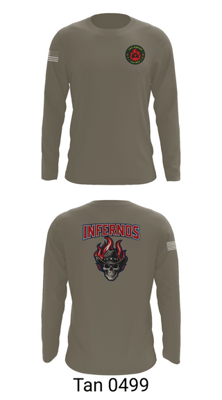 Long Sleeve Performance Shirt, 1st Squad Infernos, Army, Teamtime, Team time, sublimation, custom sports apparel, team uniforms, spirit wear, spiritwear, sports uniforms, custom shirts, team store, custom team store, fundraiser sports, apparel fundraiser