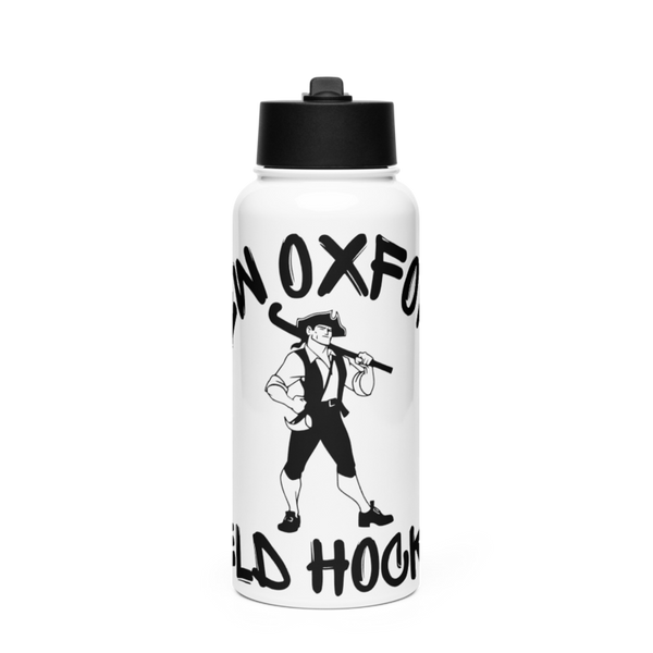New Oxford Field Hockey 97796742 Stainless Steel Water Bottle with a Straw Lid