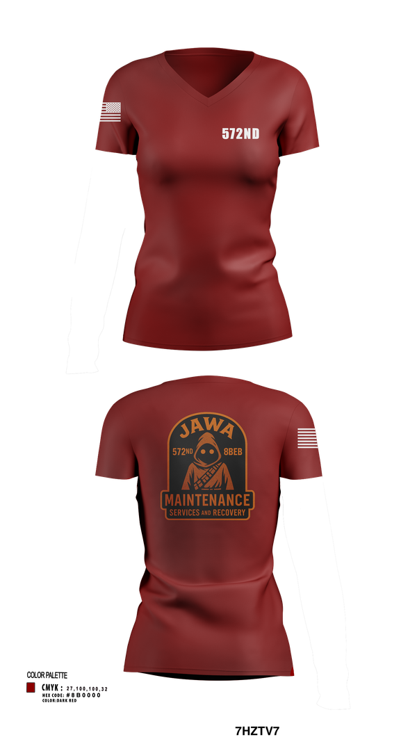 Womens Short Sleeve Vneck Shirt, 572nd, , Teamtime, Team time, sublimation, custom sports apparel, team uniforms, spirit wear, spiritwear, sports uniforms, custom shirts, team store, custom team store, fundraiser sports, apparel fundraiser