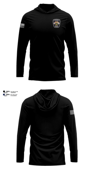 Long Sleeve hooded sunshirt, Phoenix Police Department, Police, Teamtime, Team time, sublimation, custom sports apparel, team uniforms, spirit wear, spiritwear, sports uniforms, custom shirts, team store, custom team store, fundraiser sports, apparel fundraiser