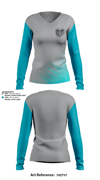 Womens Long Sleeve Vneck Shirt, Deadbird RFC, Rugby, Teamtime, Team time, sublimation, custom sports apparel, team uniforms, spirit wear, spiritwear, sports uniforms, custom shirts, team store, custom team store, fundraiser sports, apparel fundraiser
