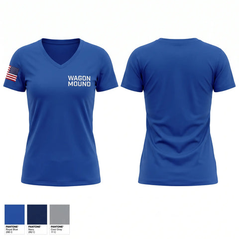 Womens Short Sleeve Vneck Shirt, Wagon Mound, Fire Department, Teamtime, Team time, sublimation, custom sports apparel, team uniforms, spirit wear, spiritwear, sports uniforms, custom shirts, team store, custom team store, fundraiser sports, apparel fundraiser