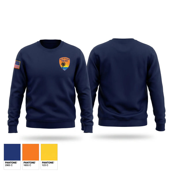 Crew Neck Sweatshirt, Isle of Palms Police Department, Police, Teamtime, Team time, sublimation, custom sports apparel, team uniforms, spirit wear, spiritwear, sports uniforms, custom shirts, team store, custom team store, fundraiser sports, apparel fundraiser