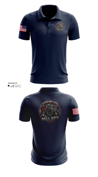 Short Sleeve Performance Polo, Cleveland Cliffs Fire Department, Fire Department, Teamtime, Team time, sublimation, custom sports apparel, team uniforms, spirit wear, spiritwear, sports uniforms, custom shirts, team store, custom team store, fundraiser sports, apparel fundraiser