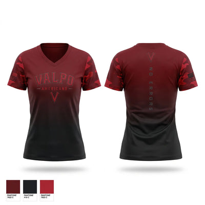 Valpo Americans Women's Short Sleeve V-neck Shirt - 1