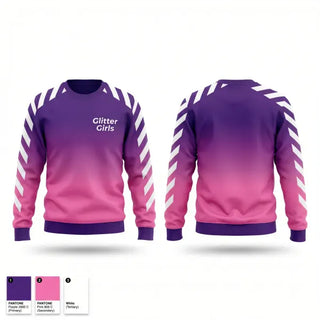 Crew Neck Sweatshirt, Glitter girls, Softball, Teamtime, Team time, sublimation, custom sports apparel, team uniforms, spirit wear, spiritwear, sports uniforms, custom shirts, team store, custom team store, fundraiser sports, apparel fundraiser