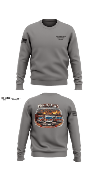 Crew Neck Sweatshirt, Perrytown Volunteer Fire Department, Fire Department, Teamtime, Team time, sublimation, custom sports apparel, team uniforms, spirit wear, spiritwear, sports uniforms, custom shirts, team store, custom team store, fundraiser sports, apparel fundraiser