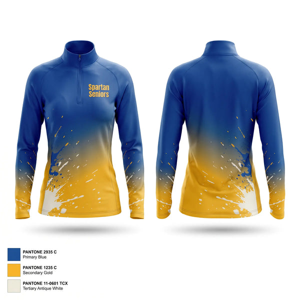 Quarter Zip Jacket, Spartan Seniors, Cross Country, Teamtime, Team time, sublimation, custom sports apparel, team uniforms, spirit wear, spiritwear, sports uniforms, custom shirts, team store, custom team store, fundraiser sports, apparel fundraiser