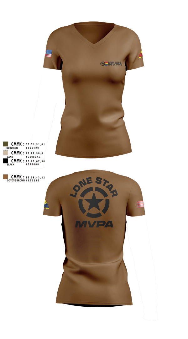Womens Short Sleeve Vneck Shirt, Lone Star MVPA, , Teamtime, Team time, sublimation, custom sports apparel, team uniforms, spirit wear, spiritwear, sports uniforms, custom shirts, team store, custom team store, fundraiser sports, apparel fundraiser