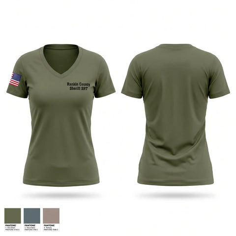 Womens Short Sleeve Vneck Shirt, Rankin County Sheriff SRT, Police, Teamtime, Team time, sublimation, custom sports apparel, team uniforms, spirit wear, spiritwear, sports uniforms, custom shirts, team store, custom team store, fundraiser sports, apparel fundraiser