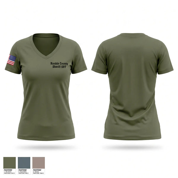 Womens Short Sleeve Vneck Shirt, Rankin County Sheriff SRT, Police, Teamtime, Team time, sublimation, custom sports apparel, team uniforms, spirit wear, spiritwear, sports uniforms, custom shirts, team store, custom team store, fundraiser sports, apparel fundraiser