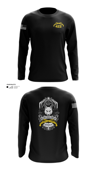 Long Sleeve Performance Shirt, 422nd Military Police Company, Army, Teamtime, Team time, sublimation, custom sports apparel, team uniforms, spirit wear, spiritwear, sports uniforms, custom shirts, team store, custom team store, fundraiser sports, apparel fundraiser