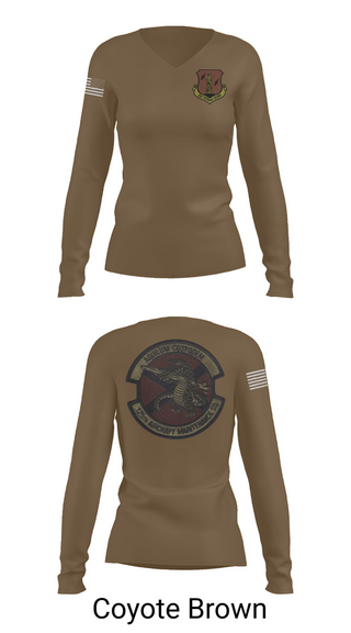 Womens Long Sleeve Vneck Shirt, 125th Tactical Aircraft Maintenance SQ, , Teamtime, Team time, sublimation, custom sports apparel, team uniforms, spirit wear, spiritwear, sports uniforms, custom shirts, team store, custom team store, fundraiser sports, apparel fundraiser