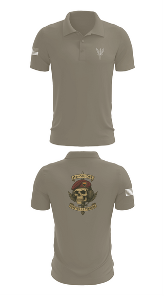 Short Sleeve Performance Polo, 112 SIGDET, Army, Teamtime, Team time, sublimation, custom sports apparel, team uniforms, spirit wear, spiritwear, sports uniforms, custom shirts, team store, custom team store, fundraiser sports, apparel fundraiser