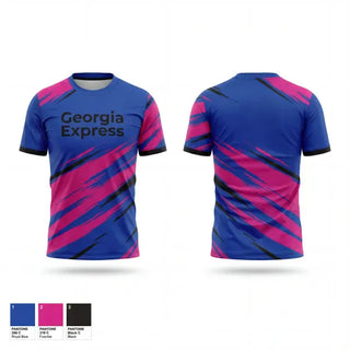 Soft Poly Tee Cotton Like Feel, Georgia Express, Softball, Teamtime, Team time, sublimation, custom sports apparel, team uniforms, spirit wear, spiritwear, sports uniforms, custom shirts, team store, custom team store, fundraiser sports, apparel fundraiser