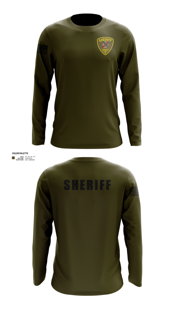 Long Sleeve Performance Shirt, Comanche County Sheriffs Office, Police, Teamtime, Team time, sublimation, custom sports apparel, team uniforms, spirit wear, spiritwear, sports uniforms, custom shirts, team store, custom team store, fundraiser sports, apparel fundraiser