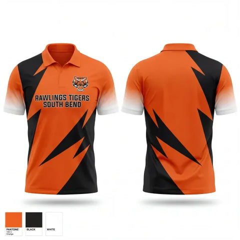 Short Sleeve Performance Polo, Rawlings Tigers South Bend, Baseball, Teamtime, Team time, sublimation, custom sports apparel, team uniforms, spirit wear, spiritwear, sports uniforms, custom shirts, team store, custom team store, fundraiser sports, apparel fundraiser