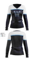 La Plata Warriors 5508321 Women's Long Sleeve V-neck Shirt - 1