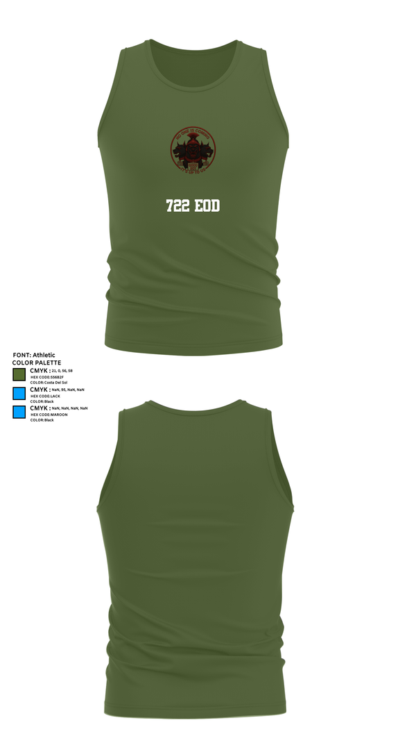 Tank Top, 722 EOD, , Teamtime, Team time, sublimation, custom sports apparel, team uniforms, spirit wear, spiritwear, sports uniforms, custom shirts, team store, custom team store, fundraiser sports, apparel fundraiser