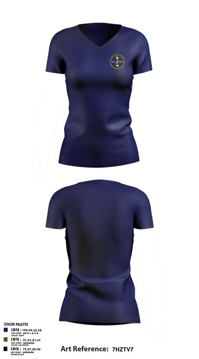 MCPD Albany. 69051575 Women's Short Sleeve V-neck Shirt - 1