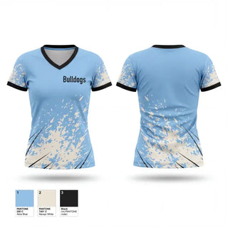 Womens Short Sleeve Vneck Shirt, Bulldogs, Baseball, Teamtime, Team time, sublimation, custom sports apparel, team uniforms, spirit wear, spiritwear, sports uniforms, custom shirts, team store, custom team store, fundraiser sports, apparel fundraiser