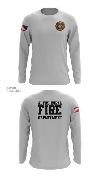 Long Sleeve Performance Shirt, Altus Rural Fire Department, Fire Department, Teamtime, Team time, sublimation, custom sports apparel, team uniforms, spirit wear, spiritwear, sports uniforms, custom shirts, team store, custom team store, fundraiser sports, apparel fundraiser