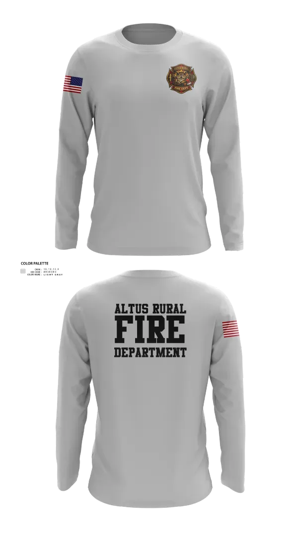 Long Sleeve Performance Shirt, Altus Rural Fire Department, Fire Department, Teamtime, Team time, sublimation, custom sports apparel, team uniforms, spirit wear, spiritwear, sports uniforms, custom shirts, team store, custom team store, fundraiser sports, apparel fundraiser