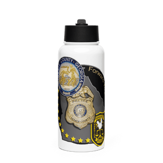 Police Department Academy 26016333 Stainless Steel Water Bottle with a Straw Lid