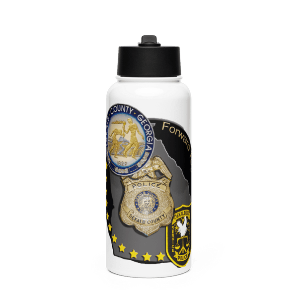 Police Department Academy 26016333 Stainless Steel Water Bottle with a Straw Lid