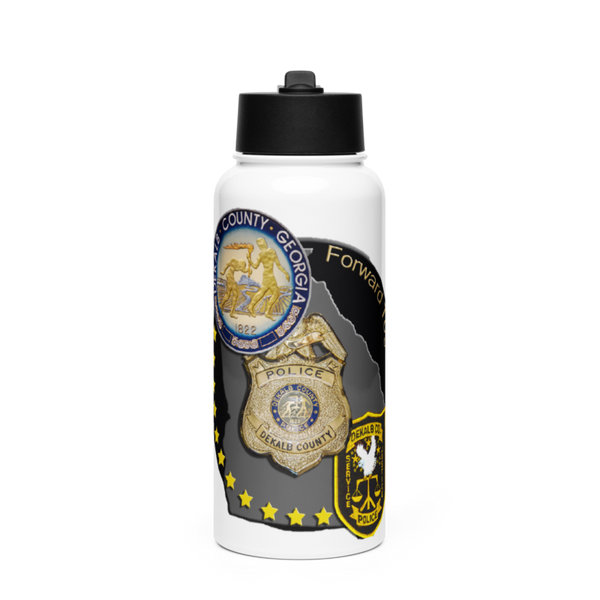 Police Department Academy 4041220 Stainless Steel Water Bottle with a Straw Lid