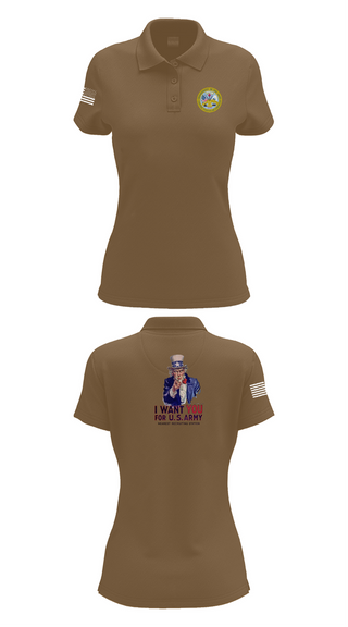 Womens Short Sleeve Performance Polo, US Army I Want You, Army, Teamtime, Team time, sublimation, custom sports apparel, team uniforms, spirit wear, spiritwear, sports uniforms, custom shirts, team store, custom team store, fundraiser sports, apparel fundraiser