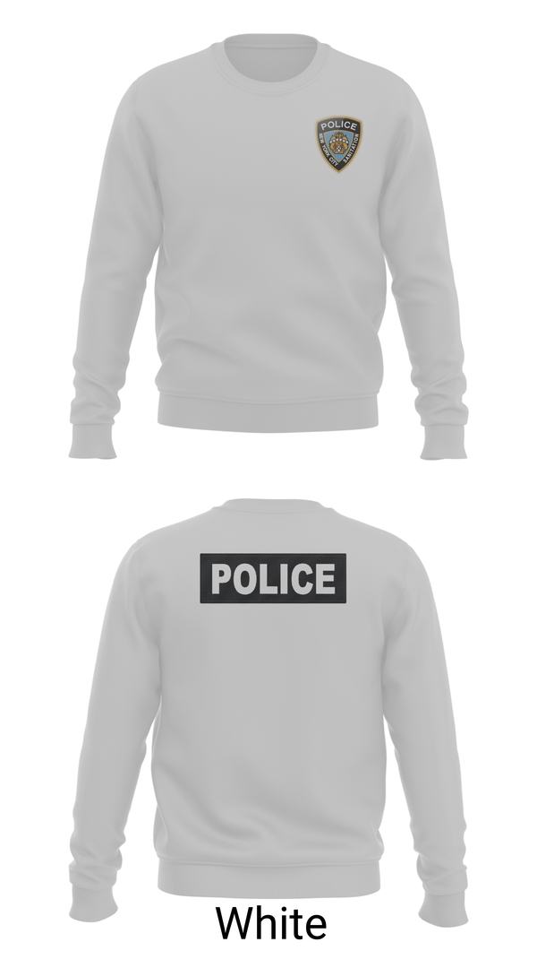 Crew Neck Sweatshirt, DSNY POLICE, Police, Teamtime, Team time, sublimation, custom sports apparel, team uniforms, spirit wear, spiritwear, sports uniforms, custom shirts, team store, custom team store, fundraiser sports, apparel fundraiser
