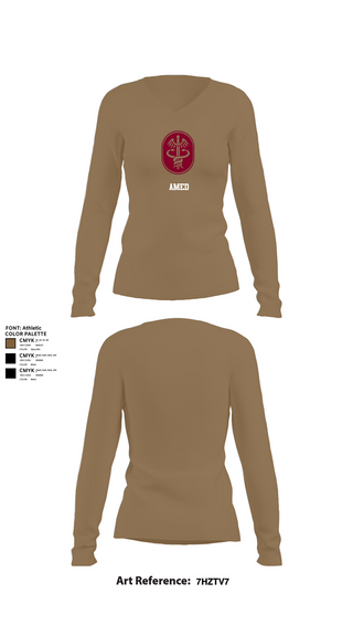 Womens Long Sleeve Vneck Shirt, Amed, , Teamtime, Team time, sublimation, custom sports apparel, team uniforms, spirit wear, spiritwear, sports uniforms, custom shirts, team store, custom team store, fundraiser sports, apparel fundraiser
