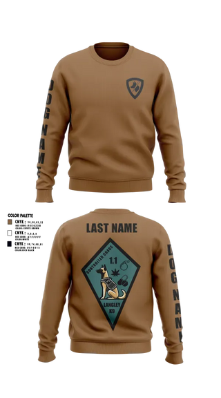 Crew Neck Sweatshirt, 633 SFS K9, Air Force, Teamtime, Team time, sublimation, custom sports apparel, team uniforms, spirit wear, spiritwear, sports uniforms, custom shirts, team store, custom team store, fundraiser sports, apparel fundraiser
