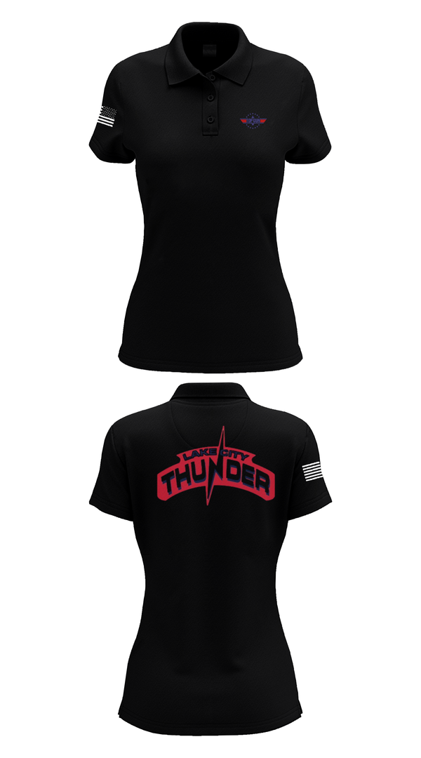 Womens Short Sleeve Performance Polo, Lake City Thunder, Softball, Teamtime, Team time, sublimation, custom sports apparel, team uniforms, spirit wear, spiritwear, sports uniforms, custom shirts, team store, custom team store, fundraiser sports, apparel fundraiser