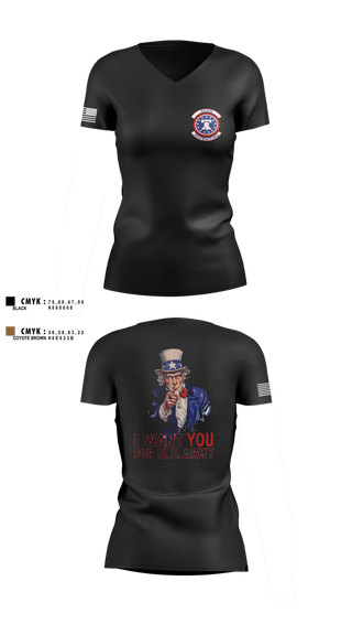 Womens Short Sleeve Vneck Shirt, US Army I Want You, Army, Teamtime, Team time, sublimation, custom sports apparel, team uniforms, spirit wear, spiritwear, sports uniforms, custom shirts, team store, custom team store, fundraiser sports, apparel fundraiser