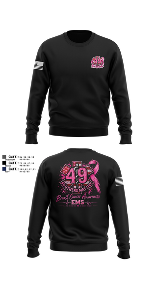 Crew Neck Sweatshirt, Coudersport Ems, EMS/EMT, Teamtime, Team time, sublimation, custom sports apparel, team uniforms, spirit wear, spiritwear, sports uniforms, custom shirts, team store, custom team store, fundraiser sports, apparel fundraiser