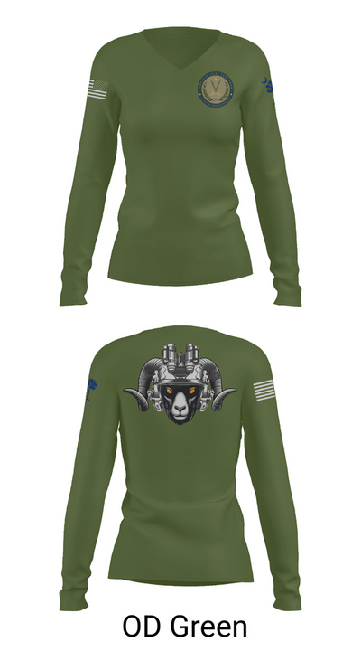 BLACKSHEEP 58862333 Women's Long Sleeve V-neck Shirt - 57
