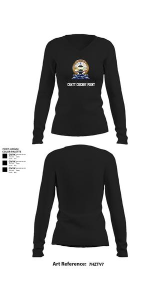 Womens Long Sleeve Vneck Shirt, CNATT Cherry Point, , Teamtime, Team time, sublimation, custom sports apparel, team uniforms, spirit wear, spiritwear, sports uniforms, custom shirts, team store, custom team store, fundraiser sports, apparel fundraiser
