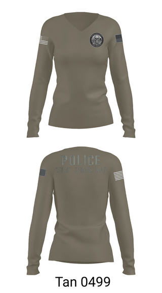 Womens Long Sleeve Vneck Shirt, STREET CRIMES, , Teamtime, Team time, sublimation, custom sports apparel, team uniforms, spirit wear, spiritwear, sports uniforms, custom shirts, team store, custom team store, fundraiser sports, apparel fundraiser