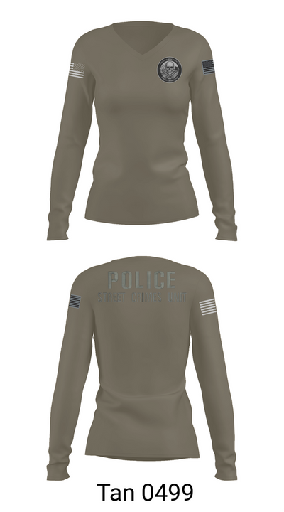 STREET CRIMES 66596550 Women's Long Sleeve V-neck Shirt - 73