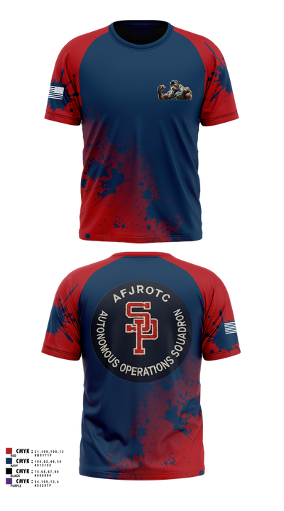 AFJROTC MS-081 DRONE TEAM 88778530 Short Sleeve Performance Shirt - 7