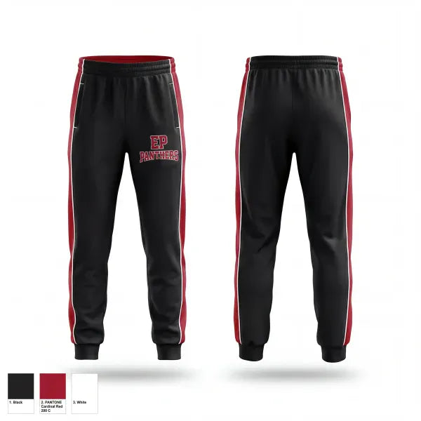 Sweatpants, EP Panthers, Men's Basketball, Teamtime, Team time, sublimation, custom sports apparel, team uniforms, spirit wear, spiritwear, sports uniforms, custom shirts, team store, custom team store, fundraiser sports, apparel fundraiser