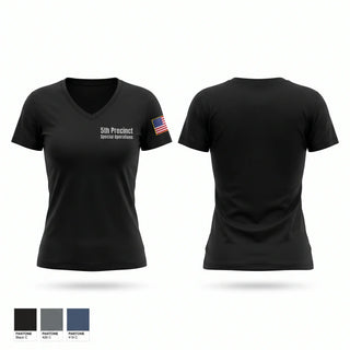 Womens Short Sleeve Vneck Shirt, 5th Precinct Special Operations, Police, Teamtime, Team time, sublimation, custom sports apparel, team uniforms, spirit wear, spiritwear, sports uniforms, custom shirts, team store, custom team store, fundraiser sports, apparel fundraiser