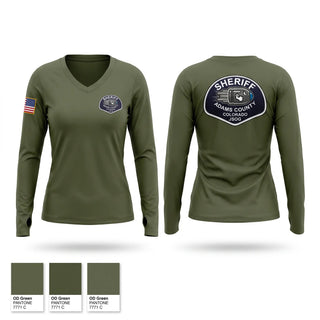 Womens Long Sleeve Vneck Shirt, Jail Special Operations Group, Police, Teamtime, Team time, sublimation, custom sports apparel, team uniforms, spirit wear, spiritwear, sports uniforms, custom shirts, team store, custom team store, fundraiser sports, apparel fundraiser