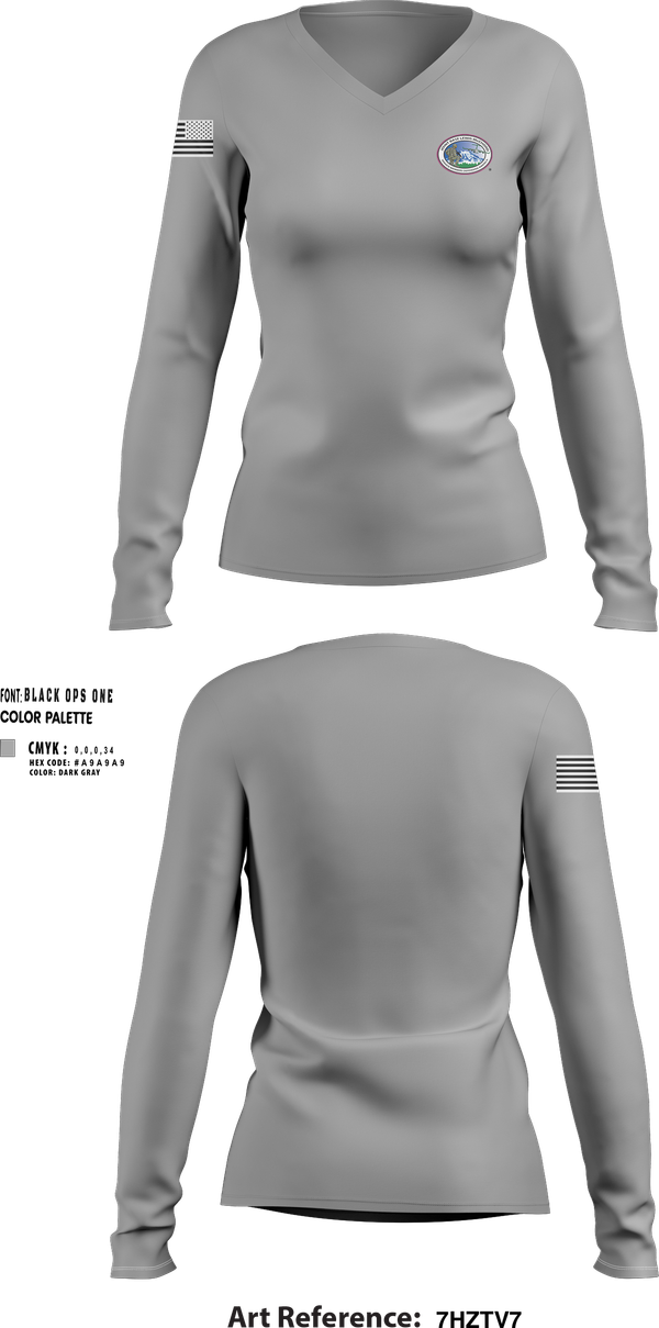 Womens Long Sleeve Vneck Shirt, , Army, Teamtime, Team time, sublimation, custom sports apparel, team uniforms, spirit wear, spiritwear, sports uniforms, custom shirts, team store, custom team store, fundraiser sports, apparel fundraiser