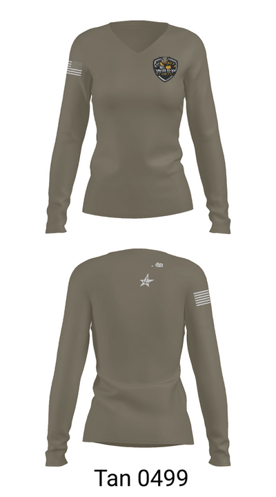 USS WASP 47898646 Women's Long Sleeve V-neck Shirt - 73