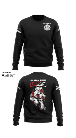 Crew Neck Sweatshirt, Assassin Troop, 2-15 CAV, Army, Teamtime, Team time, sublimation, custom sports apparel, team uniforms, spirit wear, spiritwear, sports uniforms, custom shirts, team store, custom team store, fundraiser sports, apparel fundraiser