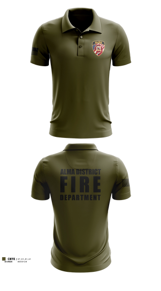 Short Sleeve Performance Polo, Alma District Fire Department, Fire Department, Teamtime, Team time, sublimation, custom sports apparel, team uniforms, spirit wear, spiritwear, sports uniforms, custom shirts, team store, custom team store, fundraiser sports, apparel fundraiser
