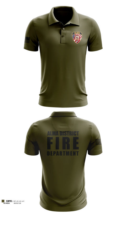 Short Sleeve Performance Polo, Alma District Fire Department, Fire Department, Teamtime, Team time, sublimation, custom sports apparel, team uniforms, spirit wear, spiritwear, sports uniforms, custom shirts, team store, custom team store, fundraiser sports, apparel fundraiser